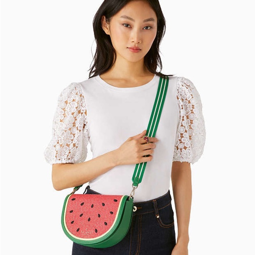 Kate Spade Watermelon Crescent Crossbody - Picture 2 of 9
